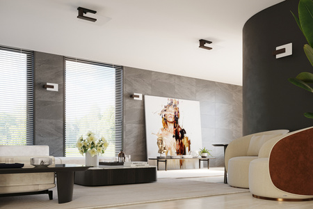 LED-Deckenleuchte Deckenaufbauleuchten LAPPO 2xE27 Quadratische Leuchte Wenge SOLLUX