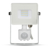 LED Fluter 10W 800lm 4000K IP65 Weiß mit Bewegungssensor und CUT-OFF-Funktion Samsung Chip VT-10-SW V-TAC
