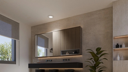 LED-Panel Einbau 8.3W 1000lm IP44 Weiß und Farbe Ambiance RGB + TW Weiß Smart SMART Zigbee Bluetooth Slim Downlights Philips HUE