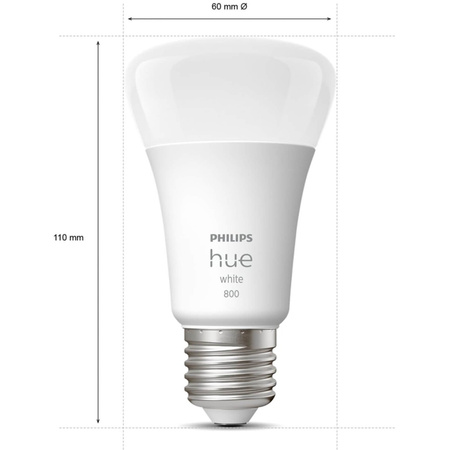 3PAK LED-Lampe E27 A60 9W 2700K Warm PHILIPS HUE Weiß Bluetooth Zigbee