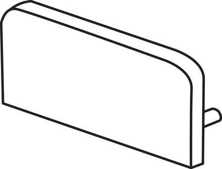 Profilkappe STOPPER B vollgrau KANLUX