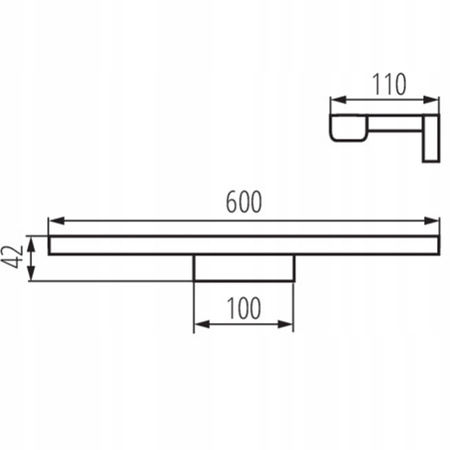 LED-Badezimmer-Wandleuchte ASTEN 12W 4000K 1070lm 60cm IP44 Spiegelleuchte Weiß KANLUX