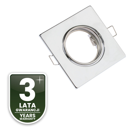 Halogen-Einbauleuchte Bewegliches Quadrat PICTOR Chromblech MR16 GU10 LUMILED