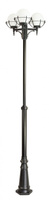 Outdoor-Gartenlampenmast LATERNE E27 Kugeln mit Korb 200 OGMWN 3 KPO 180-280cm schwarz Su-Ma