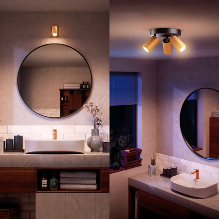 Reflektor-Deckenleuchte 2x GU10 IP44 Kupfer-Schwarz Kosipo Philips