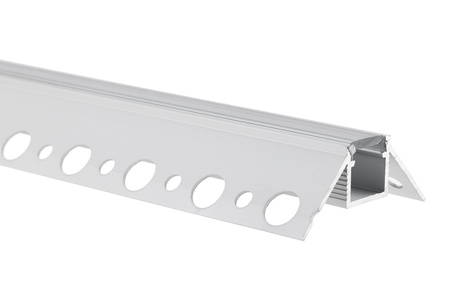 Eckprofil Aluminium LED-Profil typ Z für Gipskartonplatten mit Klarglasabdeckung, 2m LUMILED