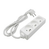 Netzverlängerungskabel Stecker - 3x geerdete Steckdose Steckdosenleiste 1,5m 3x1mm 13A Weiß