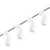 2m Stromschiene + 4x Schienenstrahler GU10 Weiß SAGI LUMILED