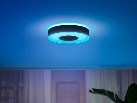 LED-Deckenleuchte INFUSE M Schwarz 33.5W CCT RGB PHILIPS HUE Bluetooth Zigbee