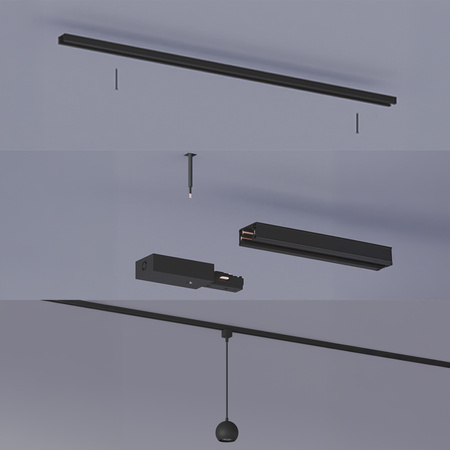 Kreuzverbinder Typ X Verbinder für LED-Beleuchtungssammelschienen einphasig schwarz EasyLink Philip