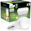 6x LED Lampen E14, Glühbirne P40 5W = 40W 470lm 180° 4000K neutral LUMILED