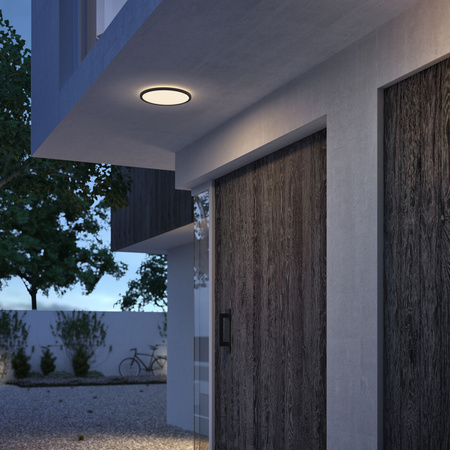 Garten LED Deckenleuchten für den Außenbereich SUPERSLIM CL550 15W 2700K IP44 Runde Deckenleuchte Schwarz und Weiß PHILIPS