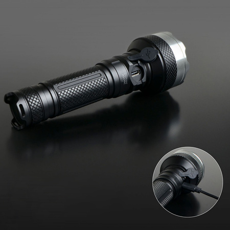 Wiederaufladbare LED-Hand-Taschenlampe 20W 5500lm 6 Modi USB-C Wasserdicht IP68 Videx