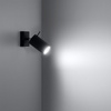 Wandanbauleuchte RING GU10 Reflektor Beweglich Minimalistisch Schwarz SOLLUX