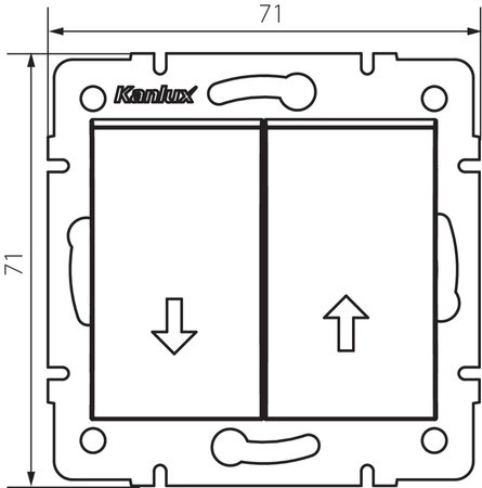 Schalter NO 10A Quadratisch Schwarz LOGI Kanlux