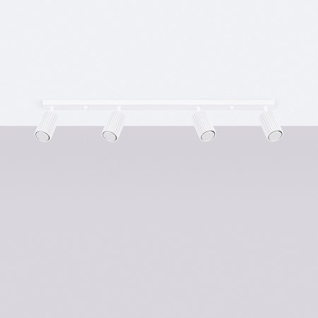 Tuba Spot Reflektor Deckenleuchte 4x GU10 Weiß Carbon Deep Space SL.1546 Sollux