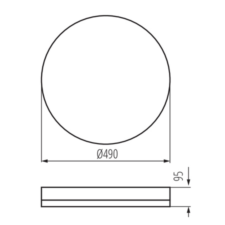 LED Plafond ARVOS Deckenleuchte 37W CCT Schwarz + Fernbedienung KANLUX