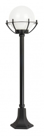 Outdoor-Gartenlampenmast LATERNE E27 Kugeln mit Korb 200 K 5002/2/KPO 102 cm schwarz Su-Ma