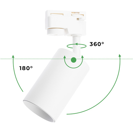 1m Stromschiene + 3x Schienenstrahler GU10 Weiß SAGI LUMILED