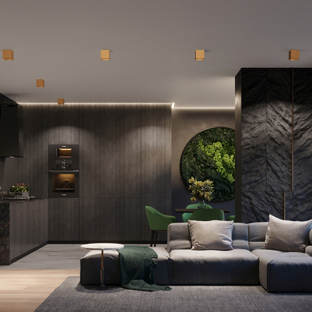 QUAD 1 Spot GU10 Gold Minimalistische SOLLUX Deckenanbauleuchte