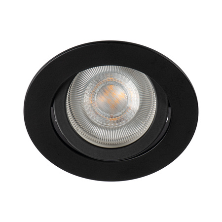 DALLA GU5.3/GU10 12AC/DC Deckeneinbauleuchte Circular Movable Schwarz KANLUX