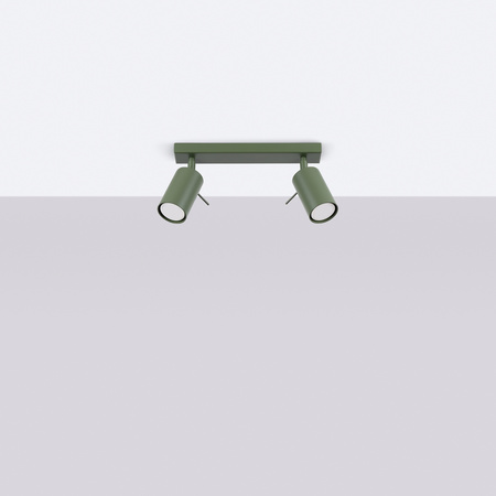 Tuba Spot Reflektor Deckenleuchte 2x GU10 Olive Ring Bittersweet Shimmer SL.1501 Sollux