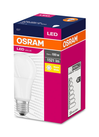 E27 A60 LED Leuchtmittel 13W = 100W 1521lm 2700K 200° OSRAM