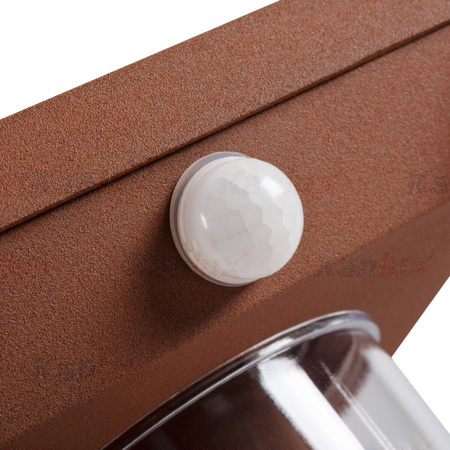 Gartenlampe VIMO E27 Elevation Wandleuchte IP44 Sensor Braun Kanlux