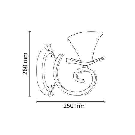 GLORIA Wandleuchte 1xE14 Weiß 26cm - GOLDLUX (Polux)