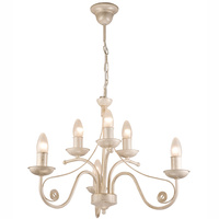 DONATO Hängelampe 6xE14 Kronleuchter Weiß Klassisch LM-6.29/A Lamkur