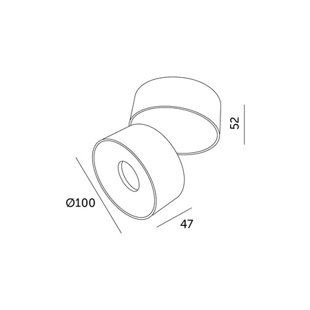 LED-Deckenstrahler 13,5W 850lm 3000K Warm Dimmbar CRI90 Schwarz Lahti Kobi