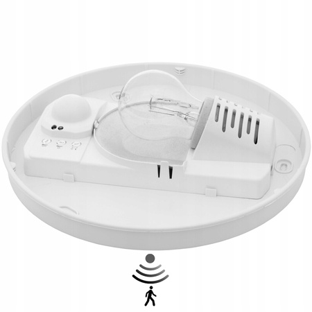 LED Deckenleuchte Pires E27 60W IP44 28cm Bewegungsmelder Weiß KANLUX