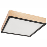 Plafond LED-Deckenleuchte SANTIAGO 4xE27 Quadratisch aus Holz LD-PD-9.6 Lamkur