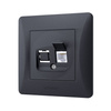 Einzelne RJ45 Unterputz-Computersteckdose schwarz BINERA VIDEX