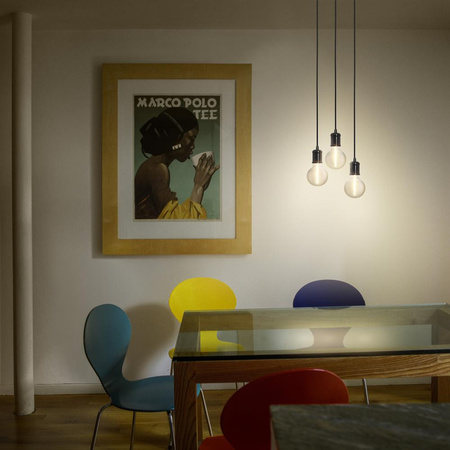 E27 Hängende Deckenleuchte Schwarz Vintage 1906 Pendel Ledvance