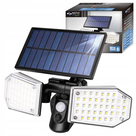 LED Solarstrahler 78x LED 15W 450lm Kaltbewegungssensor IP65