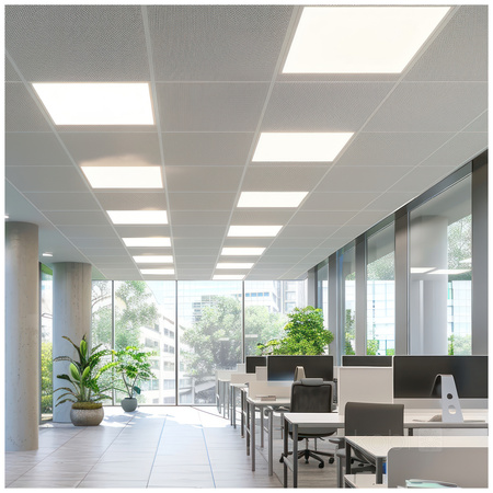 LED-Flächenpanel 40W 6400lm 90° CCT UGR<19 Coffer White 60x60cm Capri Pro Kobi