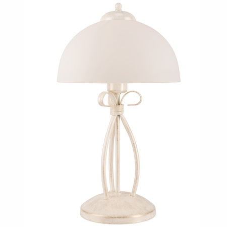 ADELLE E27 Weiß Klassisch LN-1.6 Lamkur Schreibtisch Nachttischlampe