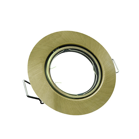 Set mit 3 x OPIN GOLDLUX (Polux) beweglicher Halogenlampe rund Metall Patina MR16 GU10