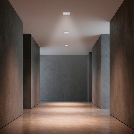 Einbaustrahler GU10, MR16 Einbauspot HALOGEN Quadrat beweglich Weiße Blech PICTOR LUMILED