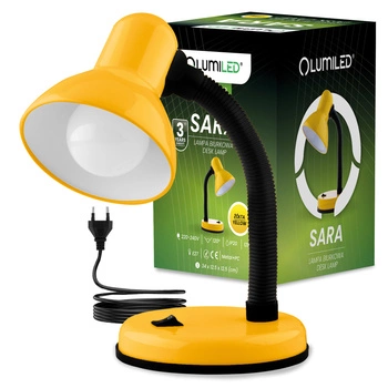 Schreibtischlampe E27, LED Tischlampe Gelb SARA LUMILED