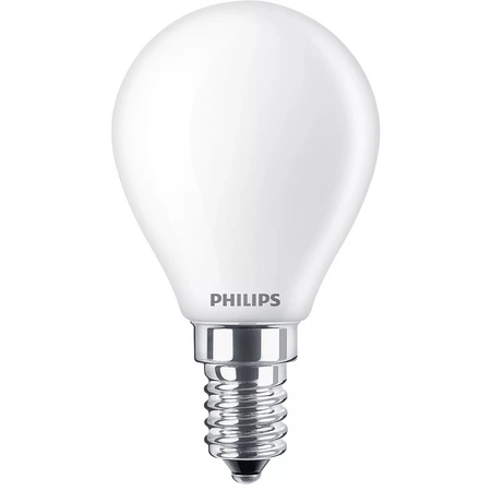 LED-Kugellampe E14 P45 3,4W = 40W 470lm 2700 warmes Filament milchig PHILIPS dimmbar