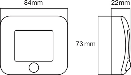Nightlux Hall LED-Nachtlampe Silber 0,25W 14lm 4000K IP54 Ledvance Bewegungssensor