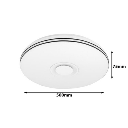 PLAFON LED 50cm runde Deckenleuchte RGBW 3000K-6500K + Fernbedienung BLUETOOTH-Lautsprecher