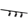 Stromschienen-Kit 1-Phasen-Schiene + 3x GU10 Reflektor Schwarz MARIBEL Sanico Goldlux