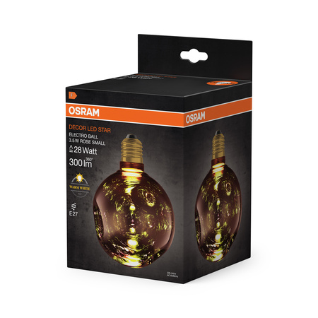 LED-Glühbirne E27 Sphere 3.5W 300lm 2700K Warm Dekorativ Rosa ELECTRO GLASS SMALL Osram