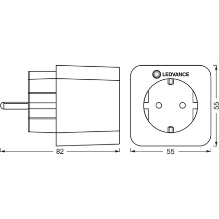 Intelligente EU-Steckdose 230V 3680W 16A LEDVANCE SMART+ ZigBee