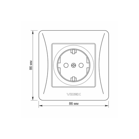 Einzelsteckdose Kontakt 16A Unterputz Schwarz BINERA VIDEX