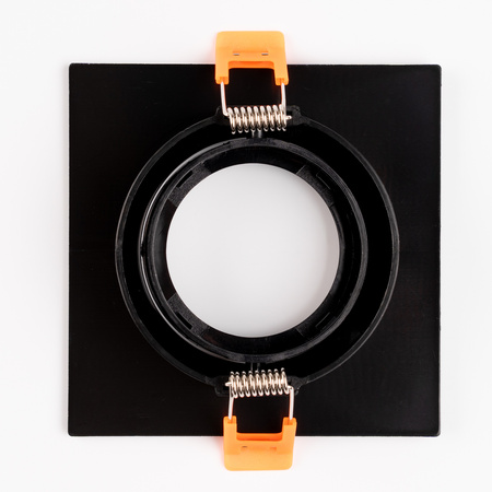 Einbaustrahler GU10, MR16 Einbauspot HALOGEN Quadrat beweglich Schwarz VENTUS LUMILED