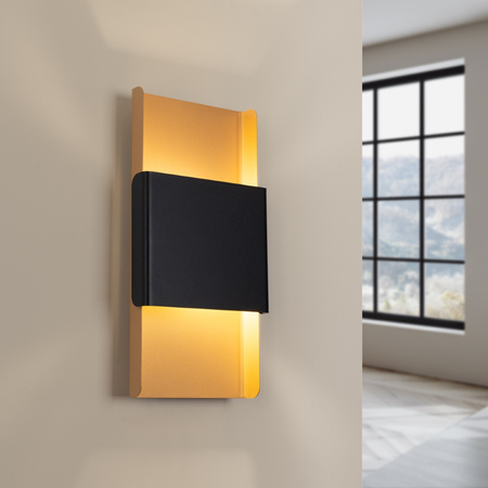Wandleuchte DURLIN 2xG9 Gold Schwarz Modern SOLLUX